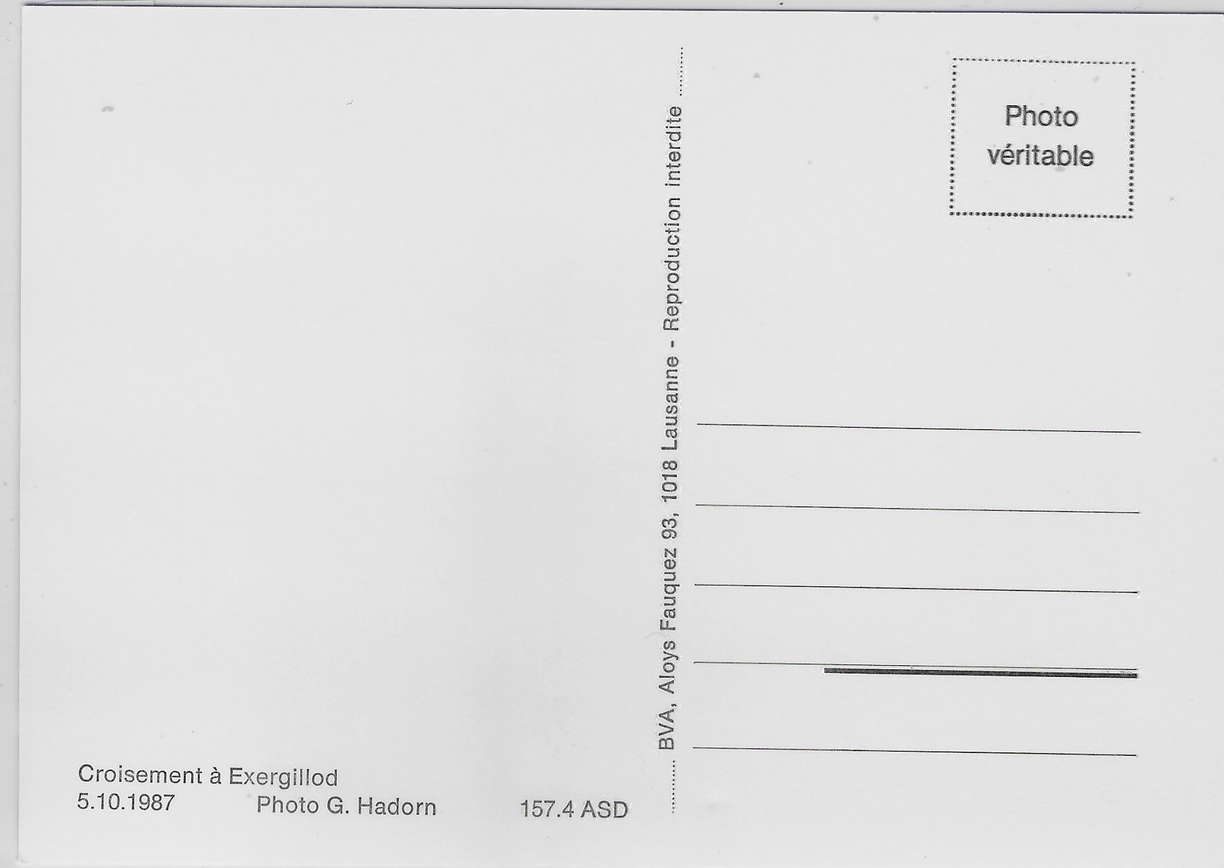 Bücher: Croisement a Exergillod 5.10.1987 – Antik aus Ettingen von Kartenplanet 1
