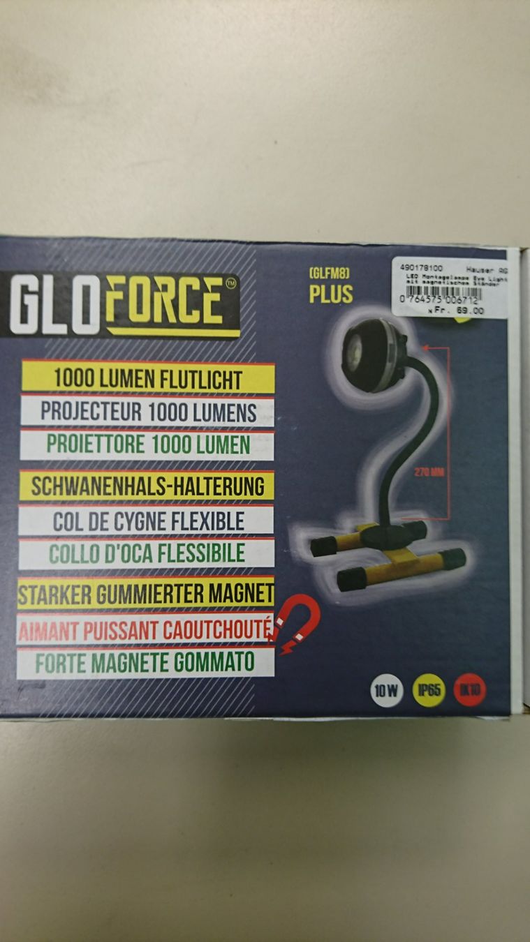 Lampade: LED Lampe Glo- Force – Nuovo e nell'imballaggio originale da Tägerschen venduto da Tech-World7 3