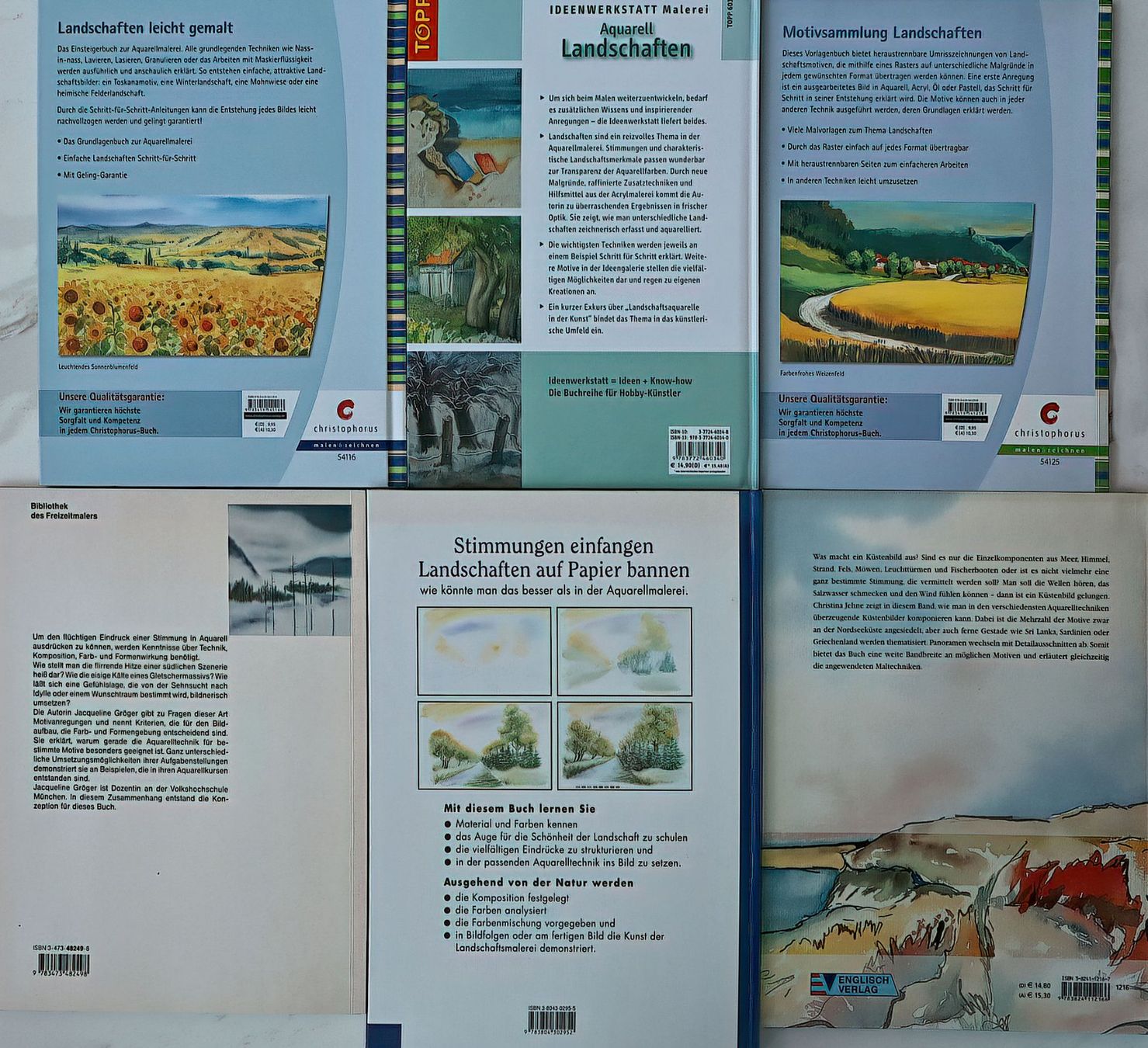 Bücher: Aquarell - 6 Bücher – Gebraucht aus Rotkreuz von Radus24