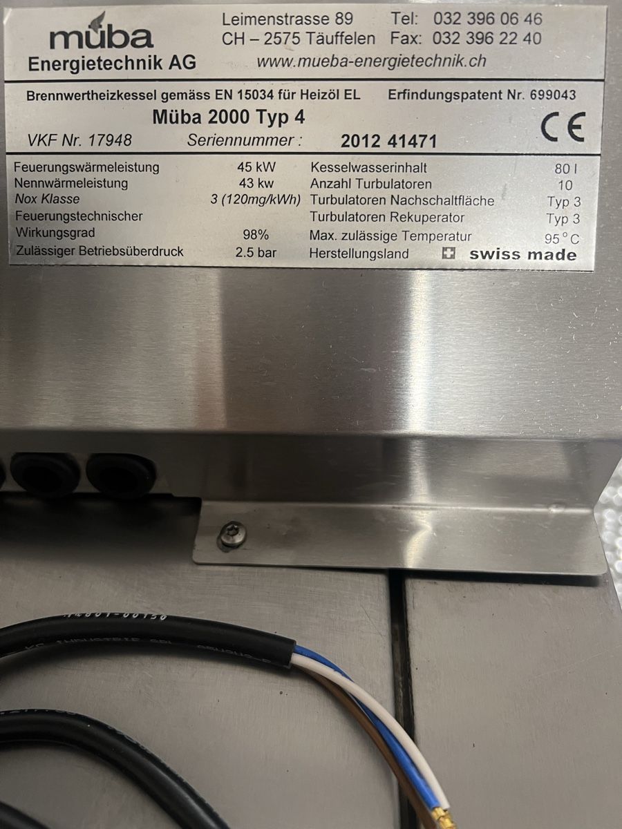 Heizgeräte: Müba 2000 Typ 4 – Gebraucht aus Boswil von jt71 9