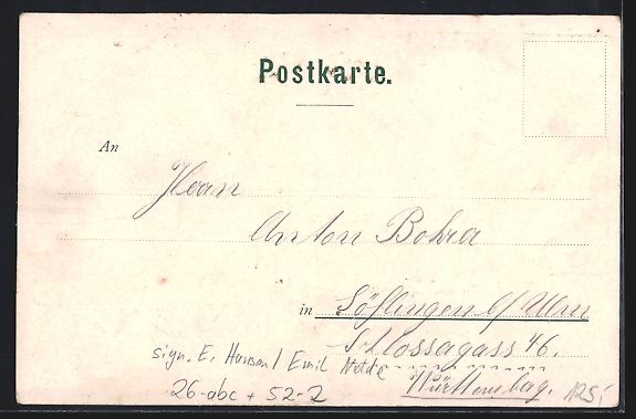Cartoline postali: sign. E. Hansen / Emil Nolde: Die sieben – Usato da Berlin venduto da bartko-reher 1