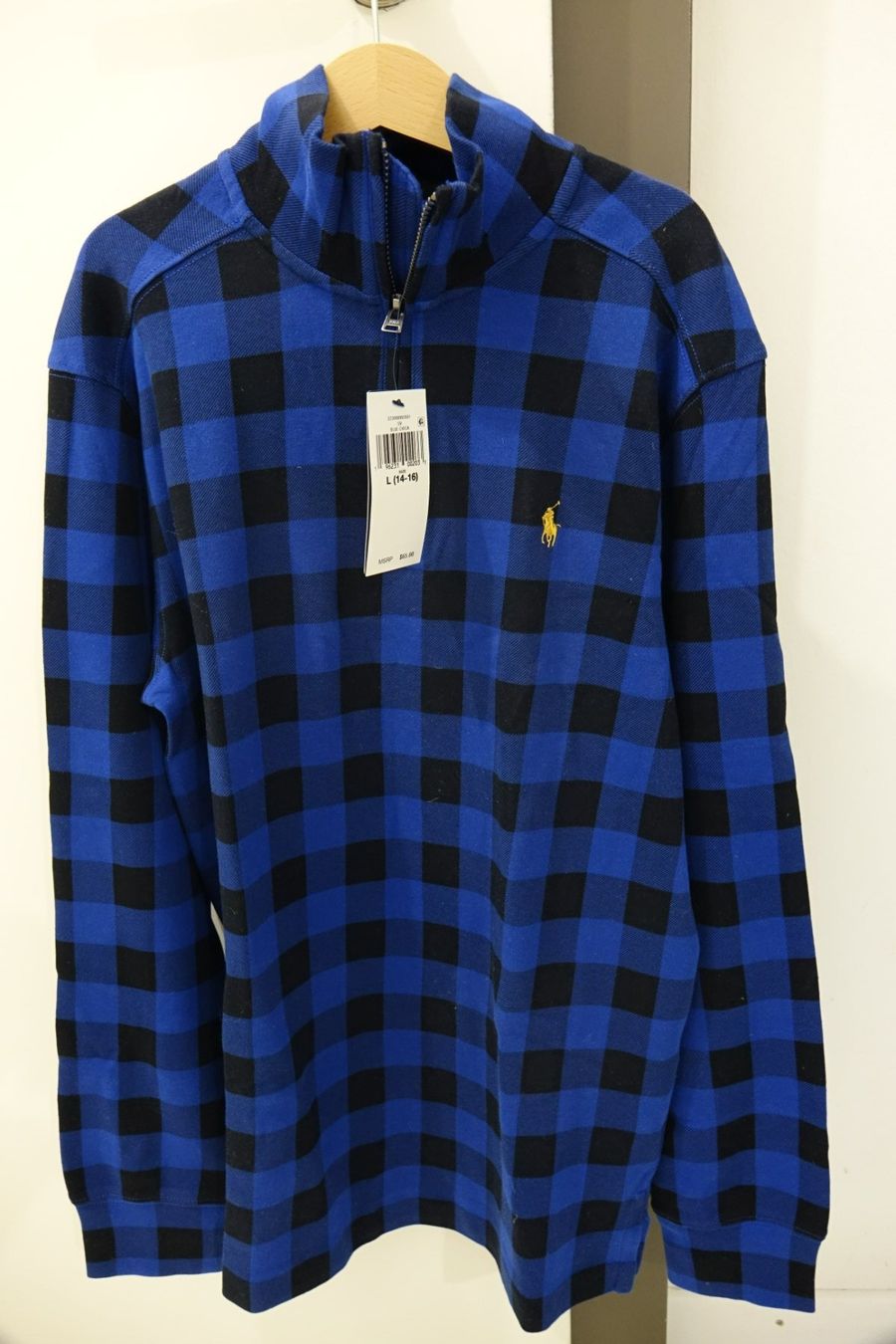 Ralph Lauren Pullover & Sweatshirts: Ralph Lauren Baumwoll Interlock Pullover, Grösse 14-16, neu – Neu und originalverpackt aus Zürich von yibaro