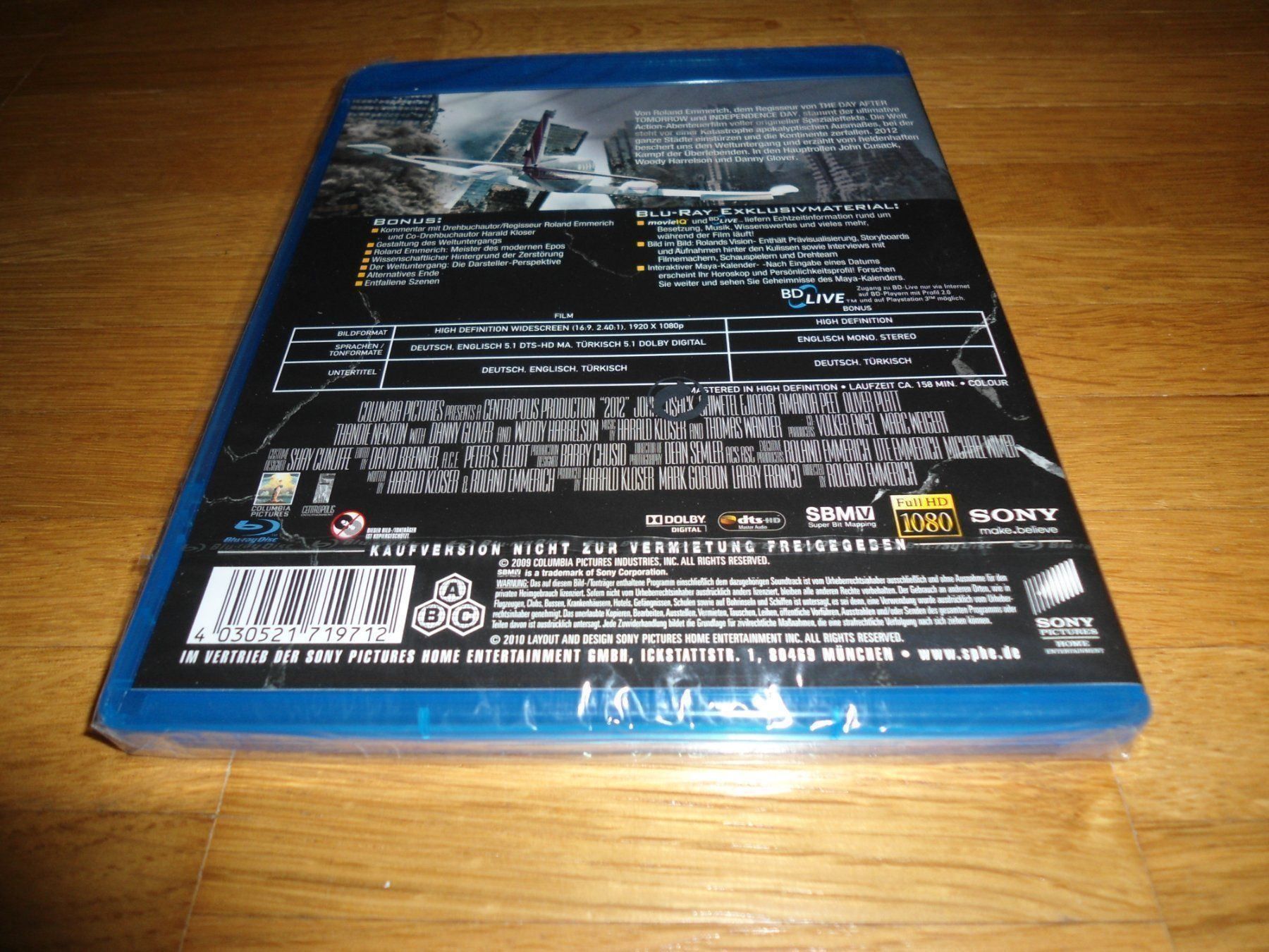 Tutti i DVDs: 2012 - BLU-RAY - UNCUT – Nuovo e nell'imballaggio originale da Basel venduto da havsok 1