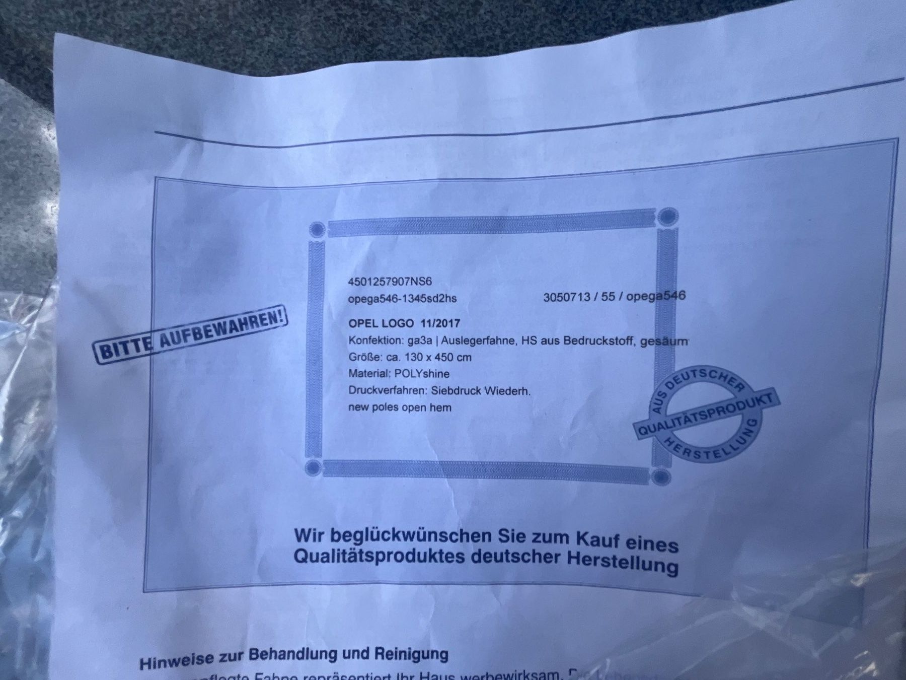Fahnen: OPEL Fahne  -  Original – Neu (gemäss Beschreibung) aus Menziken von Hotdevil1 2