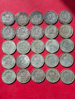 25 X 50 RAPPEN SILBERMÜNZEN 1910 BIS 1965