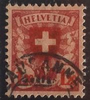 F69) 164.2.01, Abart HFLVETIA sauber gestempelt Kt. 100.-
