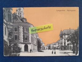 Marktgasse Langenthal AK Guggenheim Häuser Menschen Strassen