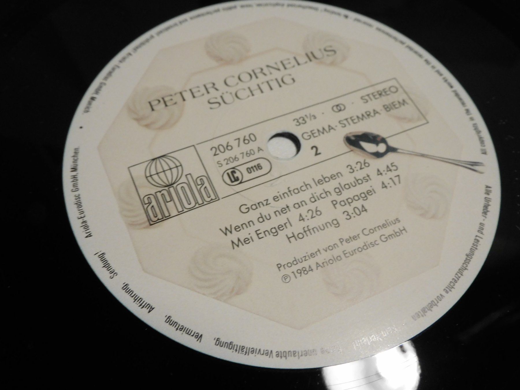 Dischi in vinile: LP -  Peter Cornelius - Süchtig - 1984 - Schallplatte    LP – Usato da Sursee venduto da 76 3