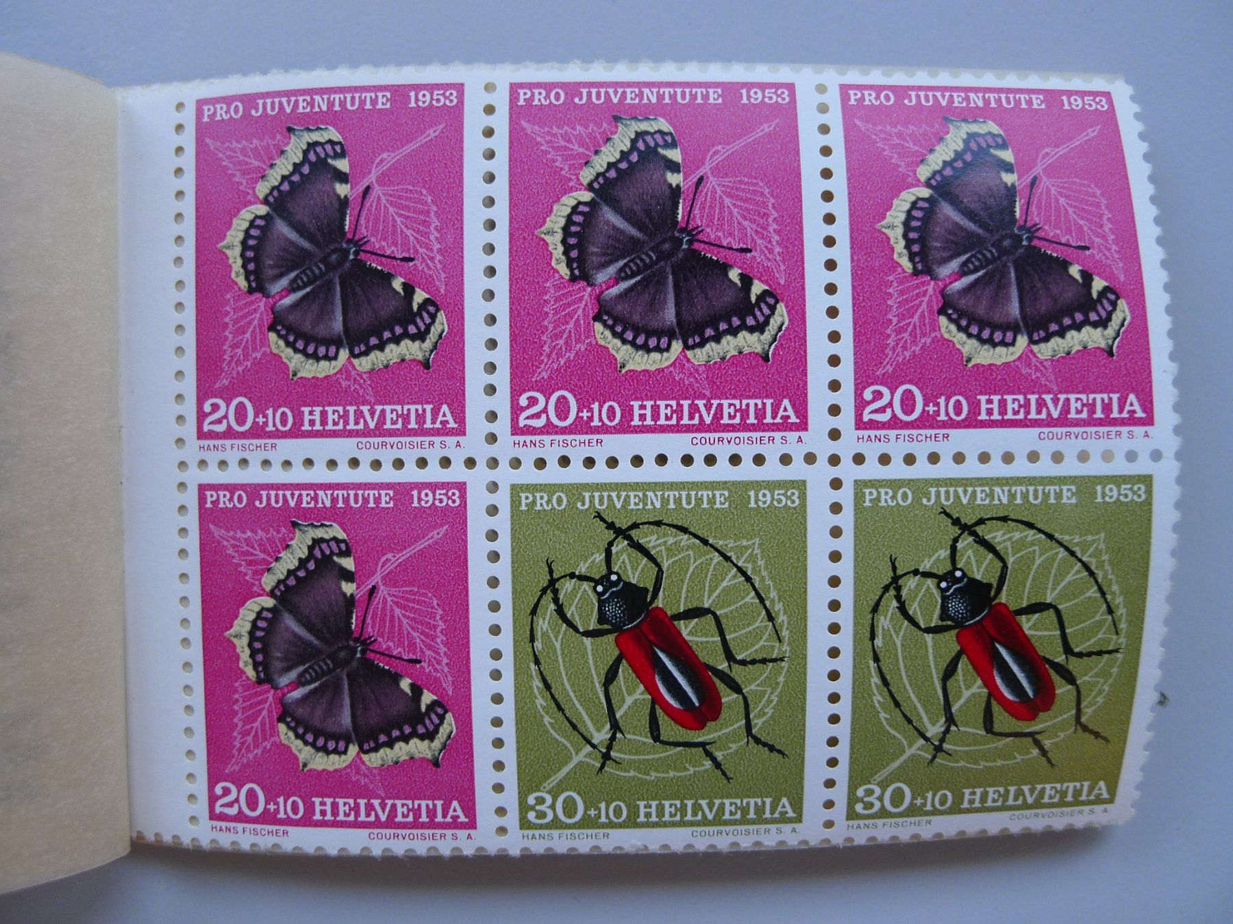Tutti i francobolli: 1953, Pro-Juventute-Heftchen Nr.2 postfrisch ** Kat: 140.- – Usato da Sursee venduto da Luzernerraute 1
