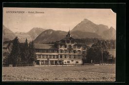 AK Unterwasser, Blick zum Hotel Sternen
