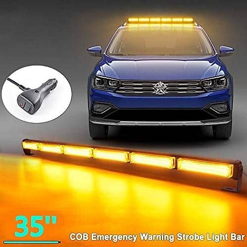 Produktbild von Cocoarm 12V LED Blink-Warnleuchte – Stroboskop Mit Dreifachblitz, 15 Helle LEDs, Für Verkehrshütchen Und Leitplanken – Inkl. Montageschrauben