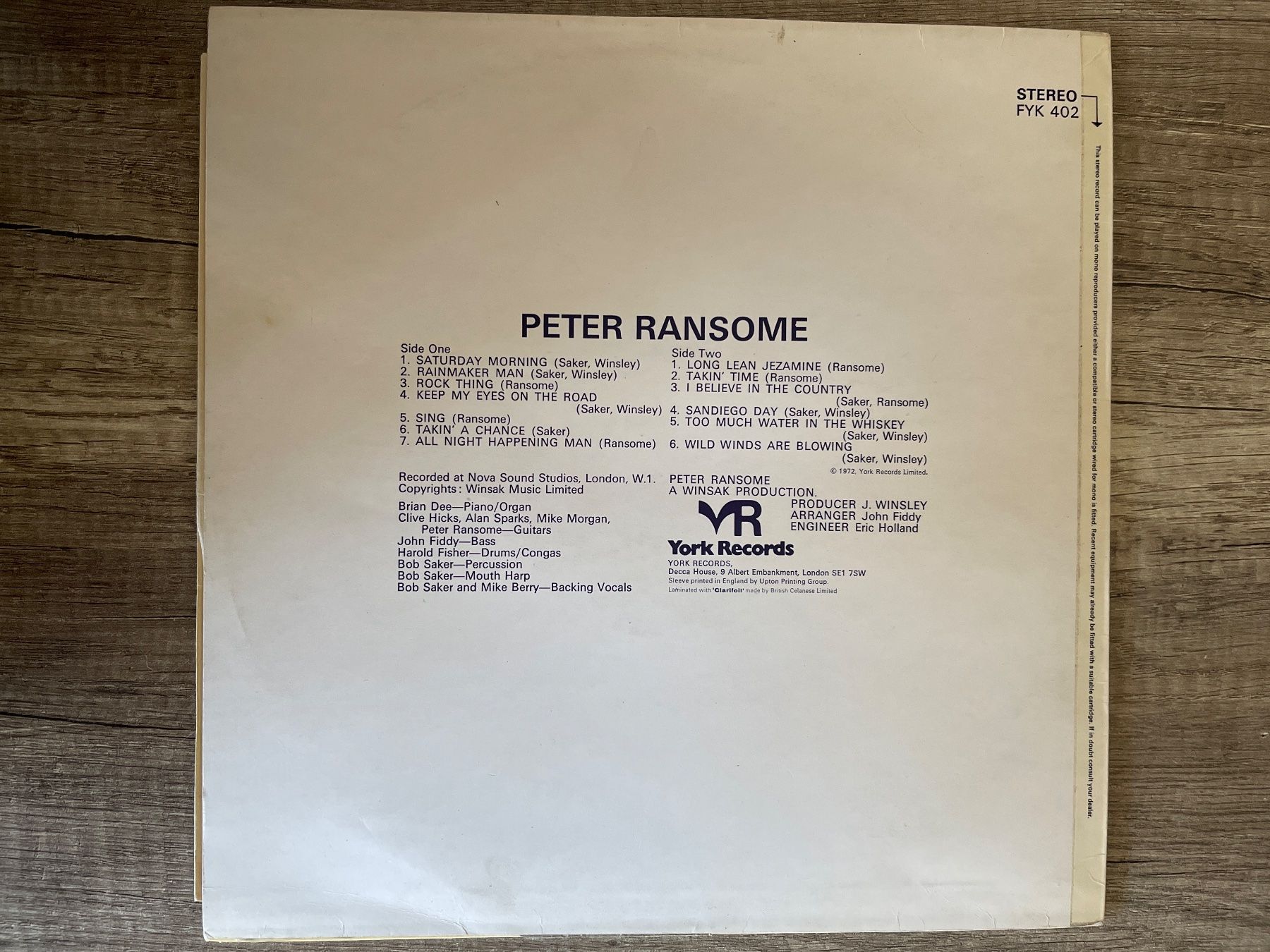 Vinyles: S128/Peter Ransome – D'occasion à Frutigen par Philippe_jsp 1
