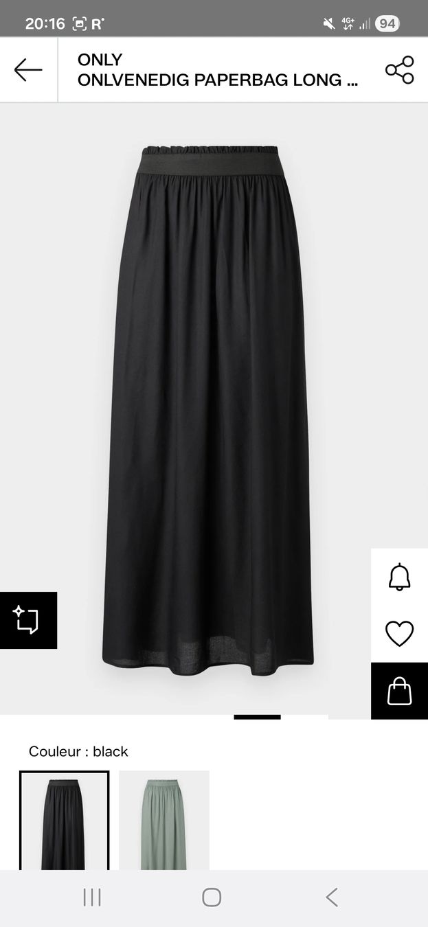 Only Gonne: Jupe longue noire d'été - Taille M - Only – Usato da Plan-les-Ouates venduto da Laly_92