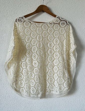 Cream Crochet Top  Size S/M