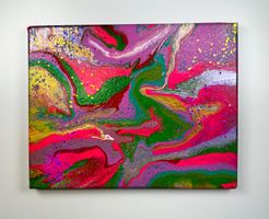 Acryl-Flüssigkeitsmalerei, rechteckig