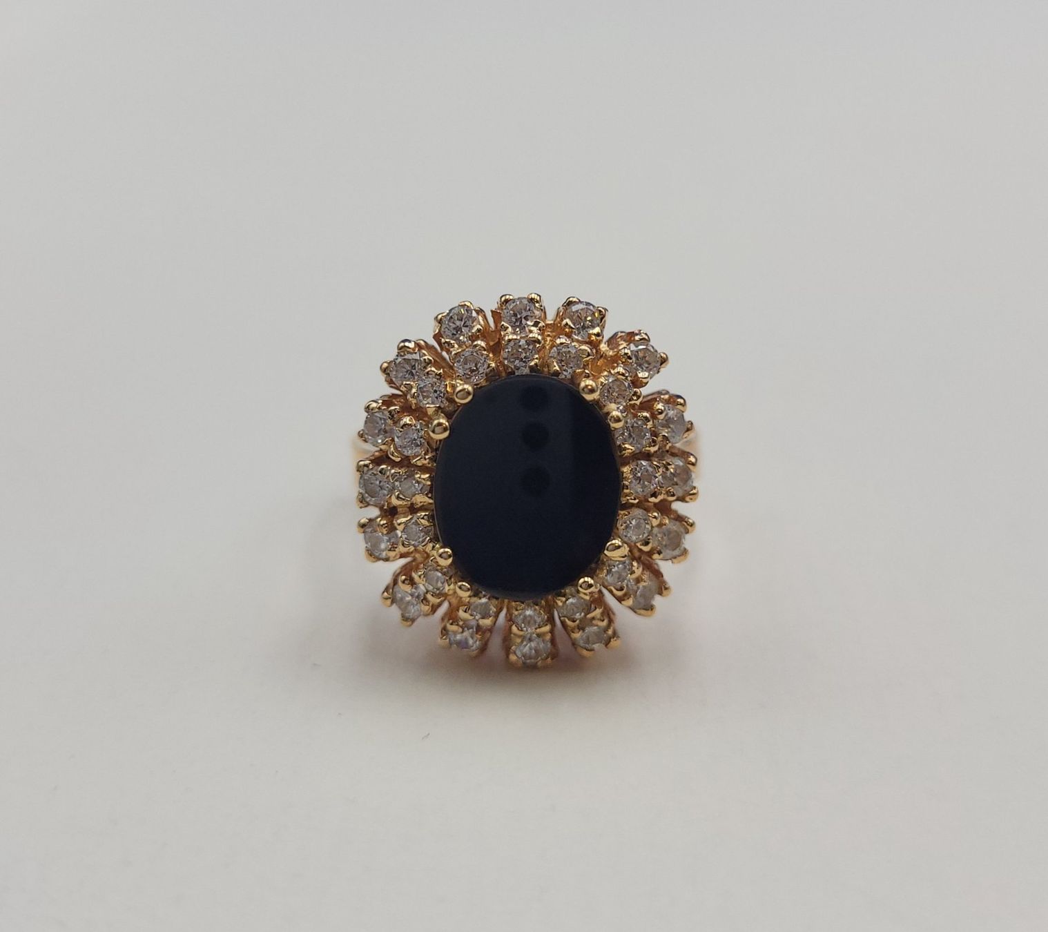 Anelli: 585 Rose Gold Ring Mit Onyx und Steine – Usato da Wald ZH venduto da Aniade 8