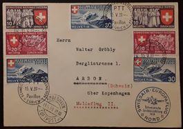 1939: Swissair-Europaflug CH Landesausstelung * Nord *