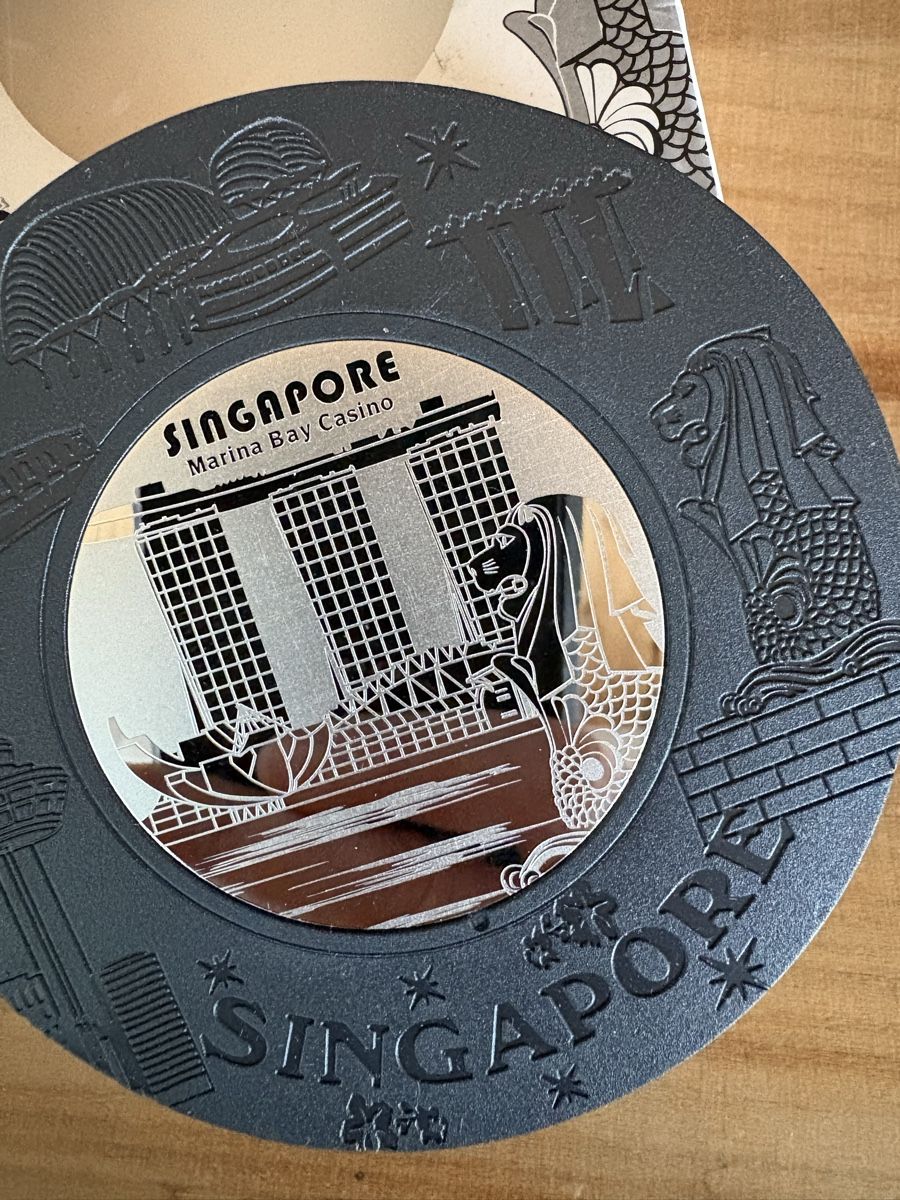 Sottobicchieri: 4 Glas Untersetzer von Singapore – Nuovo (secondo la descrizione) da Rümlang venduto da euqinom16 4