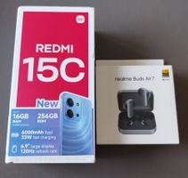 NEW Xiaomi Redmi 15C + NEW Realme Buds Air 7