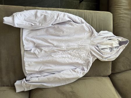 Uniqlo AIRism mesh hoodie lavender SIZE L NEVER WORN!