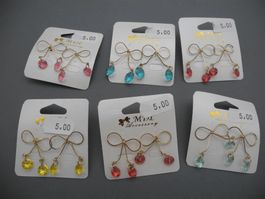 6 Paar Modeschmuck Ohrstecker, Nr. 73b