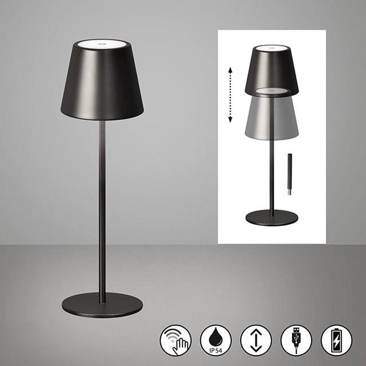 Lampen: LED Aussen Tischleuchte, Grau 36 cm Höhe – Neu (gemäss Beschreibung) aus Kreuzlingen von Smart-Light