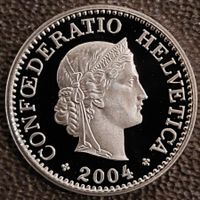 10 Rappen 2004 pp / aus Münzsatz  / in einer Münzkapsel