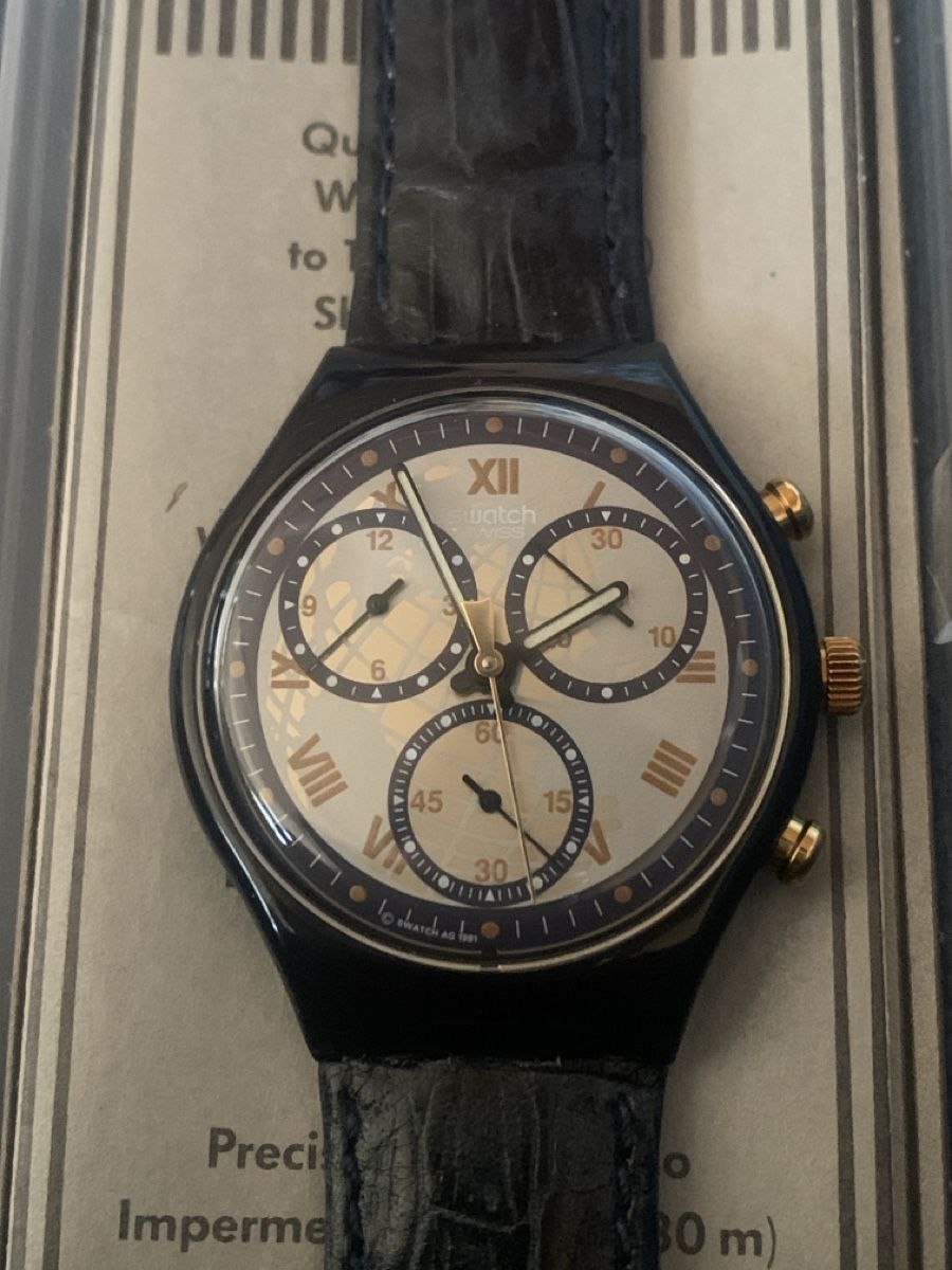 Swatch Orologi: Swatch Chronograph ungetragen – Nuovo e nell'imballaggio originale da Jakobsbad venduto da FriedelSchmitt 1