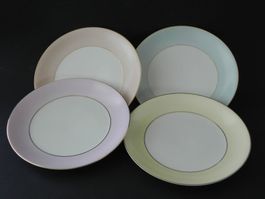 4 Dessertteller von Arzberg - schöne Pastellfarben