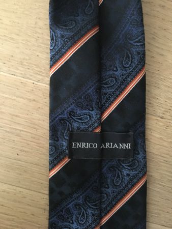 Krawatte Enrico Arianni Blau mit roten Streifen(Versand 4Fr)