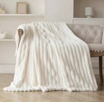 Winterdecke Creme Weiss Kuschelig, 150x200cm