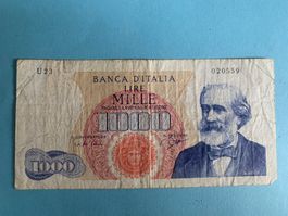 ITALIA - 1000 Lire 14 Gennaio 1964 - Giuseppe VERDI - Usato