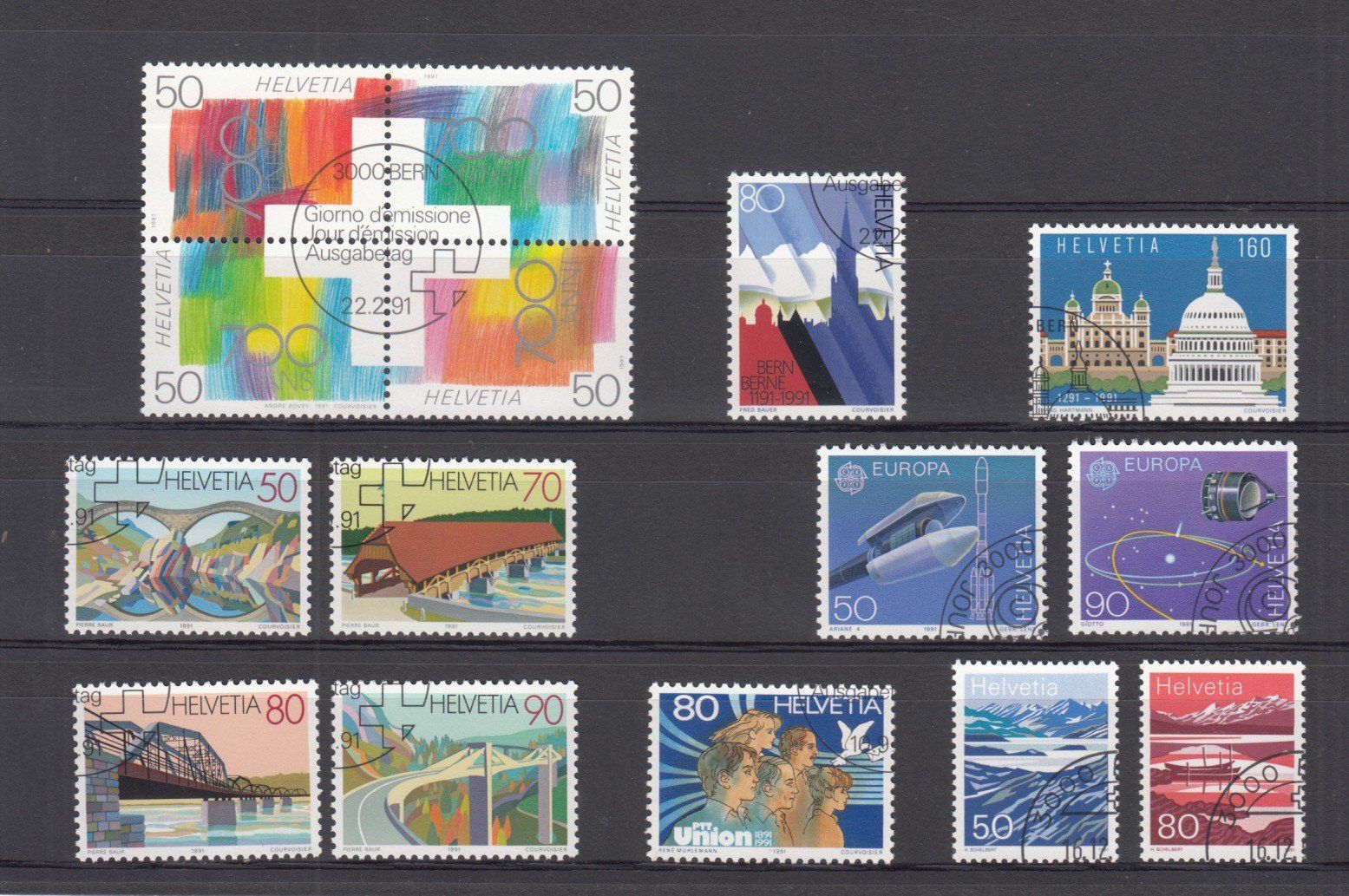 Tutti i francobolli: Freimarken CH 1991 mit ET – Usato da Bürglen TG venduto da StampGraf
