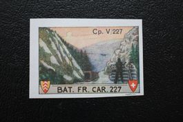 BAT. FR. CAR. 227 Cp. V/227 Soldatenmarke geschnitten