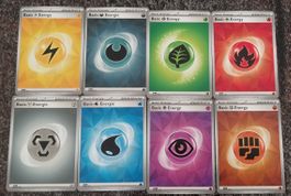 Pokémon Energie Karten Basis Energie rot grün blau lila grau