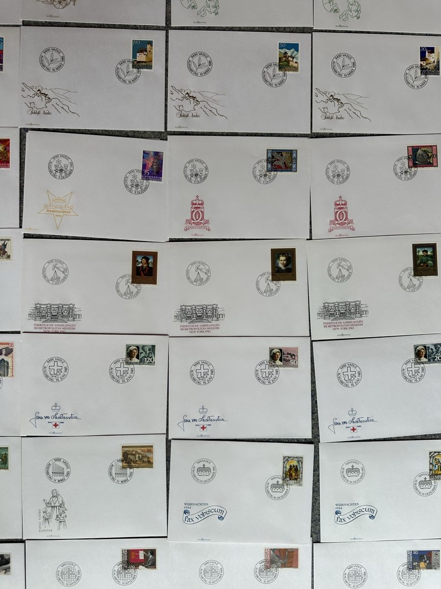 Tutti i francobolli: Liechtenstein - FDC 12.3.84 - 9.3.87 - 77 Stück – Usato da Schmitten / FR venduto da Samsara169 4