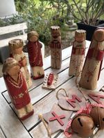 krippenfiguren vintage handgemalt