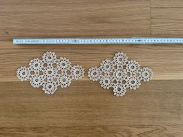 Häckel-Decken Set, Vintage, handmade