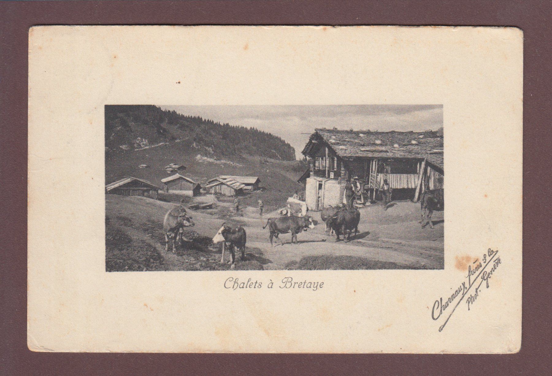 Cartoline postali: Chalets à BRETAYE - 1914 // pli d'angle // – Usato da Pully venduto da nicecards