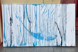 Acryl auf Leinwand, 135 x 80 cm, Traum in blau