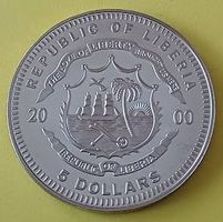 5 Dollar Gedenkmünze Liberia - Olympia Sydney 2000