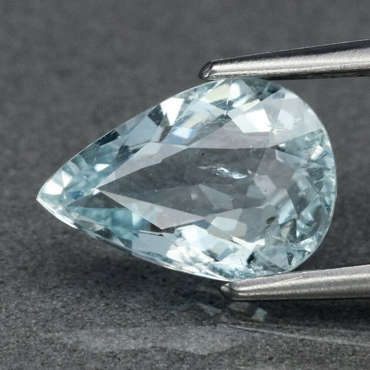 Aigue-marine Naturelle Exceptionnelle - 1,493 Ct, Non Chauffée Et Non Traitée, Certifiée