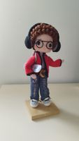 Handmade Crochet Boy Doll with Accessories - New -