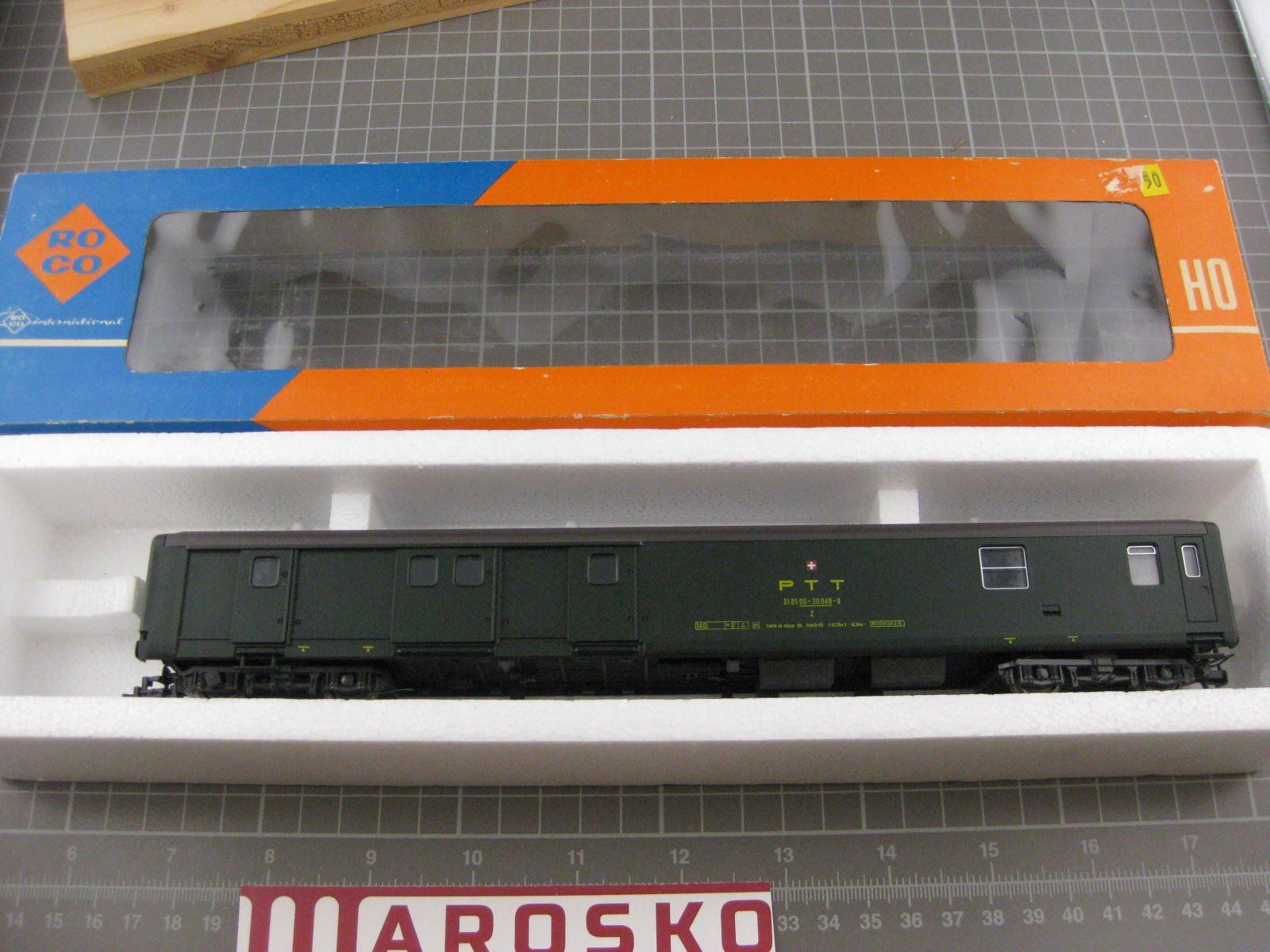Roco Modellini di ferrovie: Roco SBB Postwagen Z4, mit OVP, H0, DC – Usato da Malters venduto da Marosko 5