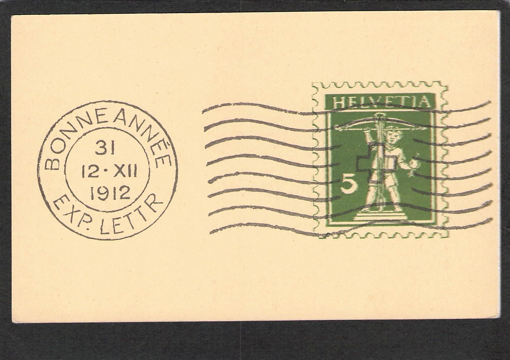 Cartoline postali: -AK Briefmarken der Schweiz , 1912 – Usato da Reichenburg venduto da Pipo-67