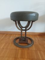 Clubhocker /  Barhocker   Messing & Leder  1982  Vintage