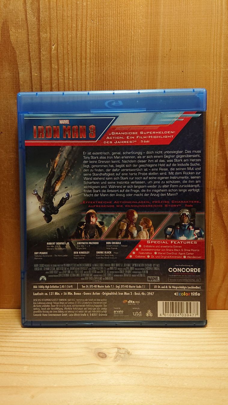 Tutti i DVDs: IRON MAN 1 bis 3 auf Blu-Ray – Usato da Wilderswil venduto da Exebub 6