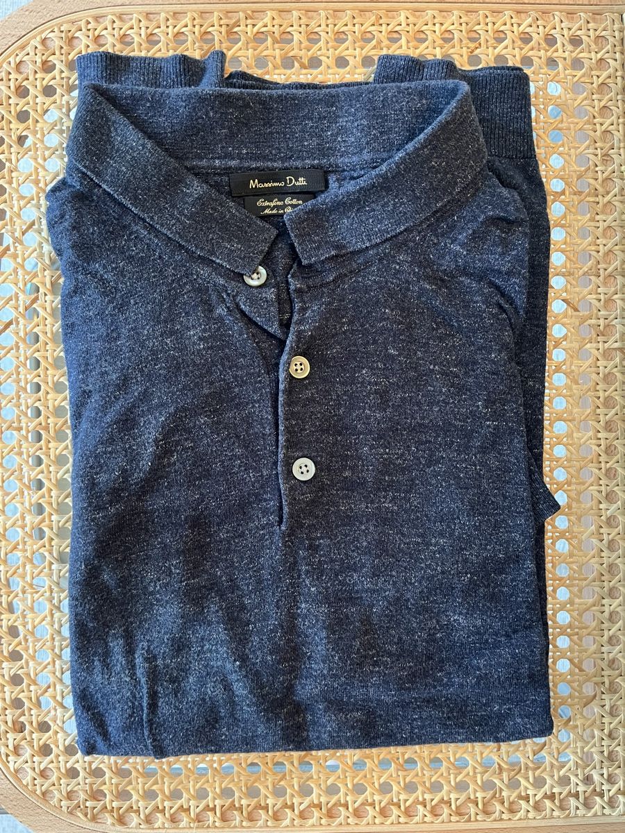 Massimo Dutti Magliette Polo: Poloshirt, dunkelblau meliert, Gr. M, Massimo Dutti – Usato da St. Gallen venduto da Gloom22 3