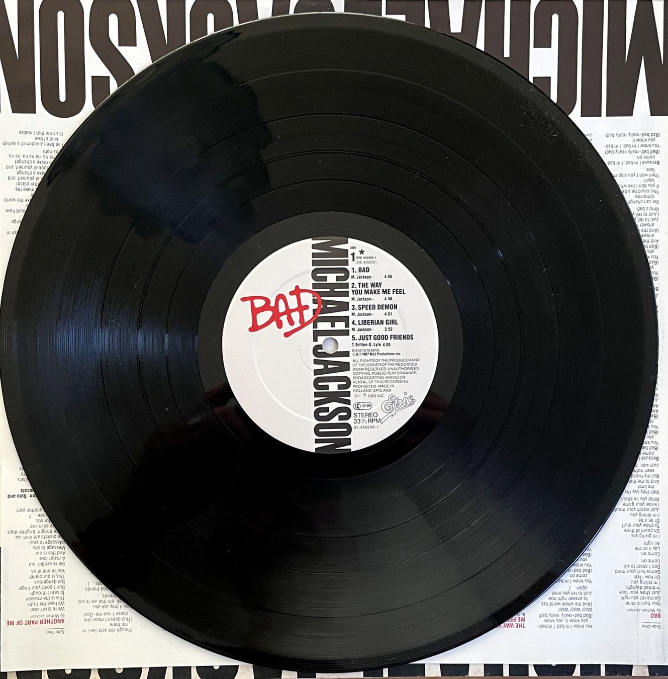 Dischi in vinile: Michael Jackson - Bad - Top Zustand – Usato da Savagnier venduto da Ne2065 3