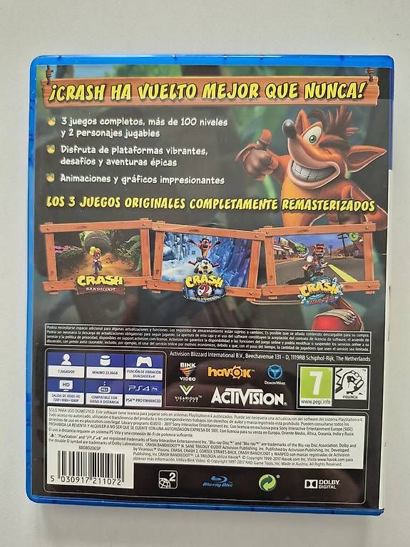 Spiele: Crash Bandicoot N-Sane Trilogy PS4  – Gebraucht aus Horw von Mschaefer 2